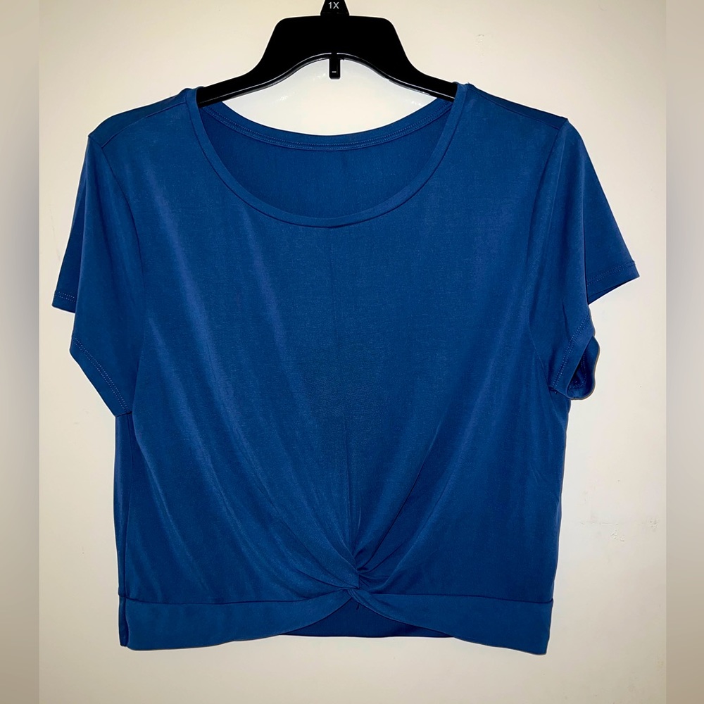 ZYIA Calm Blue Swirl Top